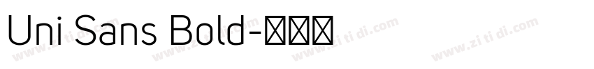 Uni Sans Bold字体转换